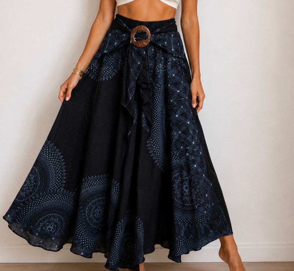 Bohemian Paisley Maxi Skirt